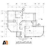 نقشه معماری ویلای رام