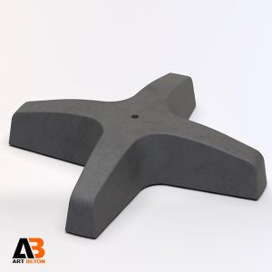 پایه پرچم بتنی چهار پر طرح کراس 60