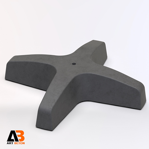 پایه پرچم بتنی چهار پر طرح کراس 60 پایه پرچم بتنی چهار پر طرح کراس 60