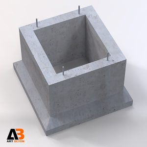 نمای کلی پایه بتنی رک ODC آرت بتن
