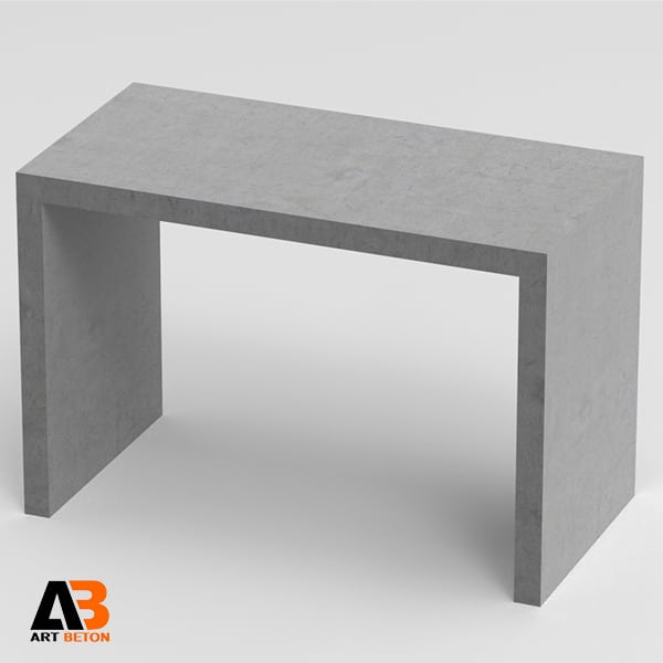 میز بتن اکسپوز یکپارچه U شکل 120X60 ارتفاع 80