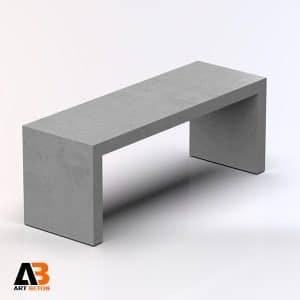 نیمکت بتنی اکسپوز U شکل طول ۱۲۰ عرض ۴۰ ارتفاع ۴۵ سانتی‌متر